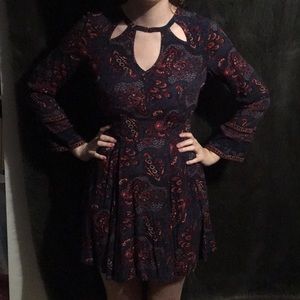 Floral long sleeve dress